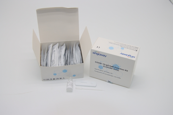 Avrupa Onaylı Hızlı IgM IgG Antikor Test Kartı 15 Dakika Yüksek Özgüllük