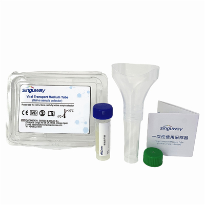 10ml Huni ile Sınıf I Tükürük Toplayıcı Tek Kullanımlık Virüs Örnekleme Kiti ISO13485