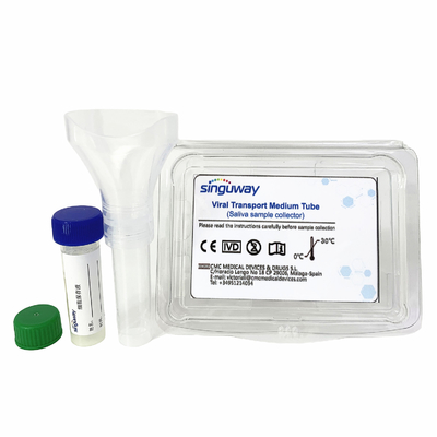 5/10 mL Tüp Tek Kullanımlık Virüs Örnekleme Kiti Tanı için DNA RNA Tükürük Toplama Kiti